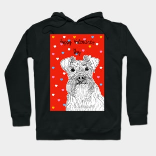 Schnauzer Valentine's Day Greeting Hoodie